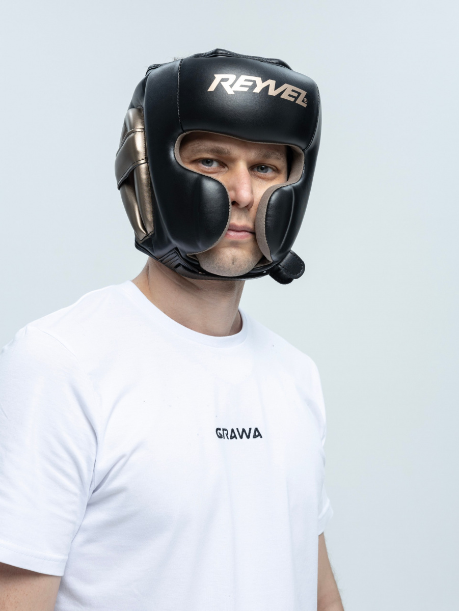 REYVEL Шлем мексиканского типа ProTraining MF Черный-Золотой фото 3