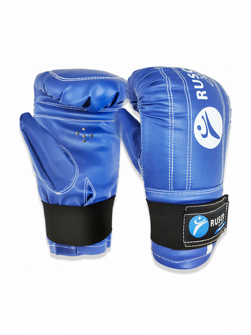 Перчатки снарядные RuscoSport, к/з, синие