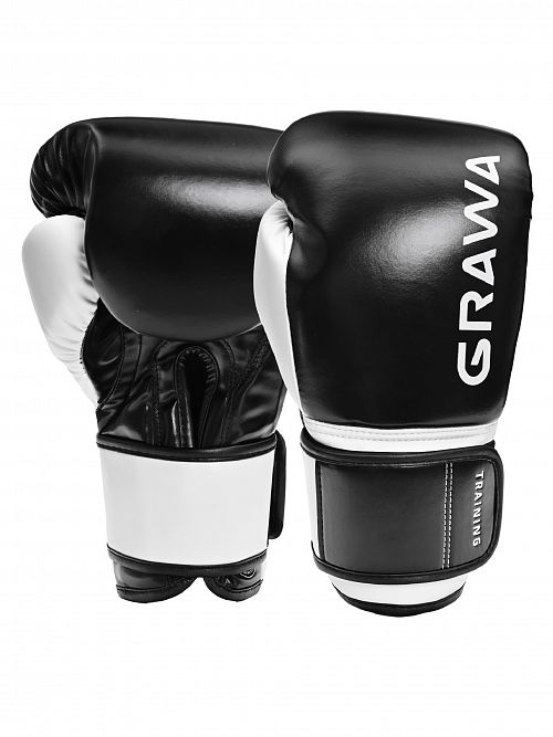 Перчатки для бокса GRAWA TRAINING черный/белый