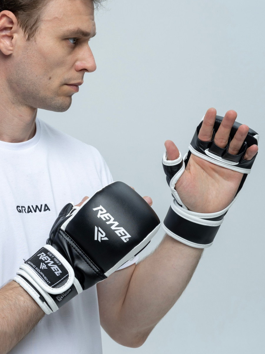 Перчатки Reyvel ММА pro training, черный фото 11